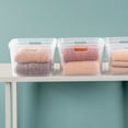 thumbnail image 3 of Sterilite 8.25x12.25x15 Inch Storage Bin w/ Carry Handles, Clear (6 Pack), 3 of 8