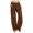 C655 Brown, variant on Gbsyewxs Pants For Women Solid Color High Elastic Waist Drawstring Wide Leg Breathable Casual Women'S Pants Brown
