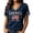 Dark Blue, variant on Usa 250Th Anniversary Shirt Women Women's Casual V Neck Tee Independence Day Printed Short Sleeve Women Tshirts Dark Blue XXL