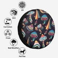 thumbnail image 6 of Kll Mushroom Doodle Tire Cover,Universal Wheel Tire Cover For Trailer, Rv, Suv, Truck,Camper And Many Vehicle,(16 Inch), 6 of 7