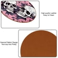 thumbnail image 5 of Skull 6PCS Round Microfiber Leather Car Coasters, 11x11 cm/4.3x4.3 in, Set of Cup Holders for Car, Absorbent Drink Coasters for Car, Car Accessories, 5 of 6
