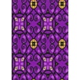thumbnail image 1 of Ahgly Company Indoor Rectangle Patterned Dark Violet Purple Novelty Area Rugs, 2' x 5', 1 of 6
