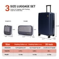 thumbnail image 3 of Landisun Carry on Luggage 4 piece Luggage set with TSA Lock Spinner Wheels, 20 inch Carry on Luggage with 3 Packing Cubes, Blue, 3 of 6