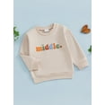 thumbnail image 3 of Big Middle Little Sibling Matching Outfit Long Sleeve Pullover Sweatshirt Romper Toddler Baby Announcement Clothes, 3 of 8
