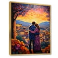 thumbnail image 2 of Designart "love Couple Landscape Enveloped In Garden" Romantic Landscape Floater Framed Wall Art Print, 2 of 7