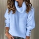thumbnail image 2 of Gibobby Suéter de Cuello Alto para Mujer, Suéter de punto delgado de lana de cachemira con cuello alto para mujer, suéter de punto para mujer(Azul,M), 2 of 5