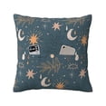 thumbnail image 2 of LNWH Bohemian Blue Throw Pillow Covers, Square Soft Linen Decorative Pillow Cases, 20"x20", 2 of 8