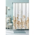 thumbnail image 2 of Brown and Grey Shower Curtain, Watercolor Floral Bathroom Curtain Yellow and White Shower Curtains 72×72 inches, 2 of 6
