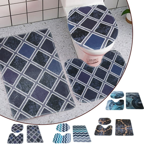 Alfombra de Baño Antideslizante Súper Suave 3 Piezas onlyliua para Interior/Exterior