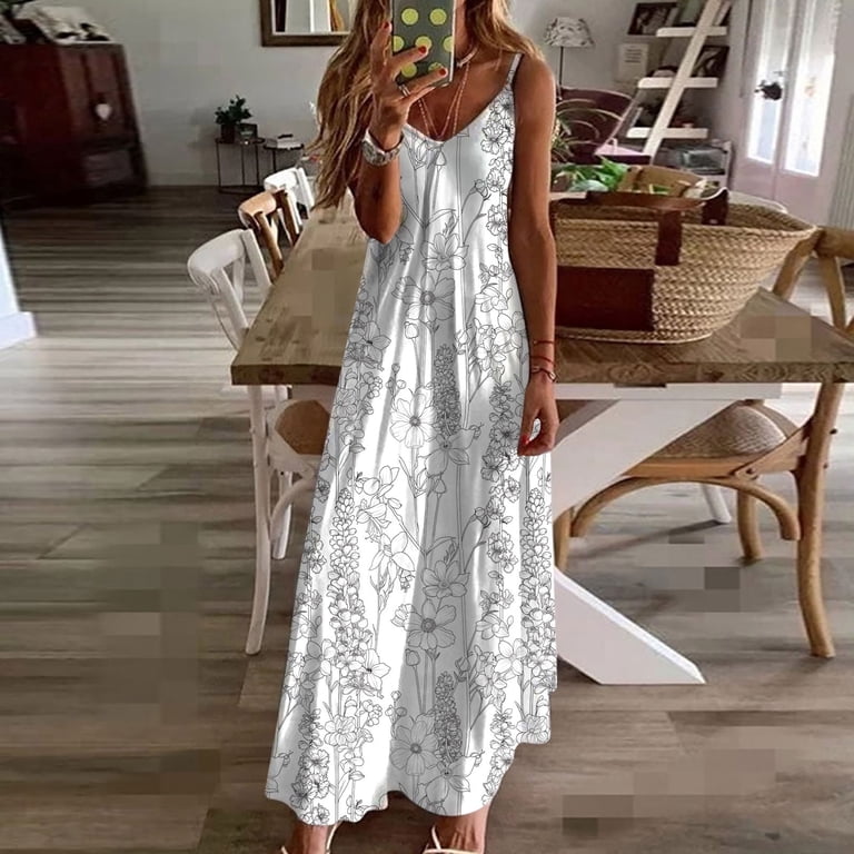 knee length dresses for ladies Mesh Print Boho Dress - Brielle main image 1