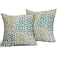 thumbnail image 2 of Teal Green Pillow Covers 16x16 Set of 2 Boho Design Gray Polka Dot Throw Pillows Modern Art Trendy Print Decorative Outdoor Pillowcase Square Cushion Cover Linen Pillow Case for Home Sofa Couch Bed, 2 of 6