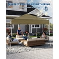 thumbnail image 2 of Gaderth Tente à Auvent Escamotable à Pieds Inclinés 3x3 M/10x10 Pi, Abri de Jardin Instantané pour l'Extérieur avec Hauteur Réglable, Housse Imperméable Résistante aux UV, Sac de Transport, Piquets et Cordes pour Événements sur Patio, Plage et Jardin, 2 of 7