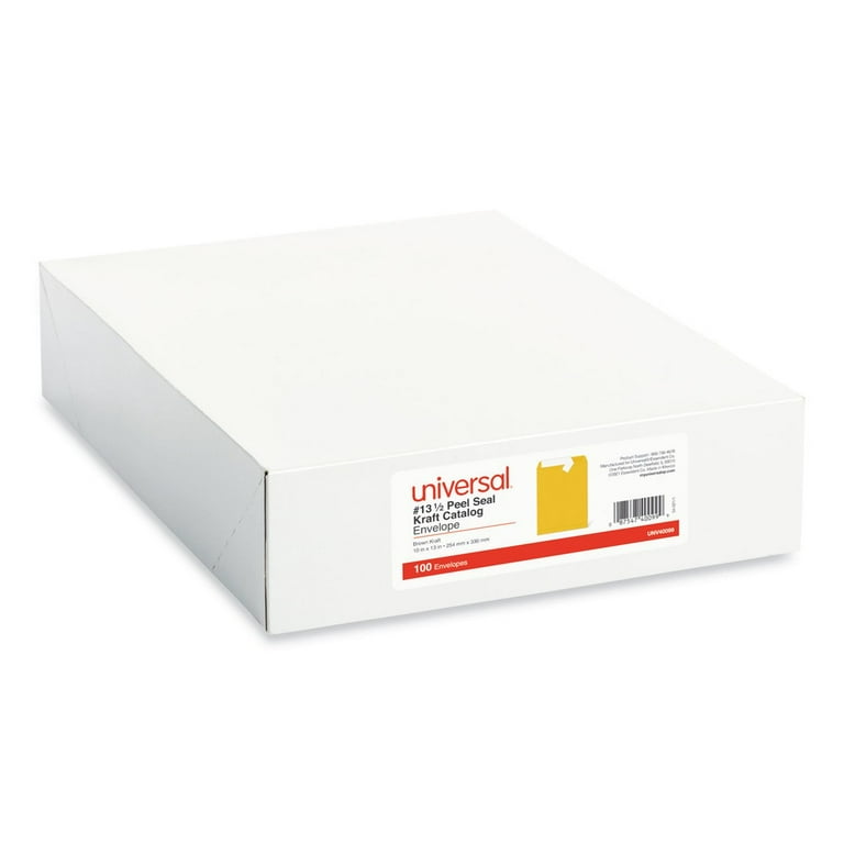 Peel Seal Strip Catalog Envelope, #13 1/2, Square Flap, Self-Adhesive Closure, 10 x 13, Natural Kraft, 100/Box Peel Seal Strip Catalog Envelope, #13 1/2, Square Flap, Self-Adhesive Closure, 10 x 13, Natural Kraft, 100/Box