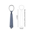 thumbnail image 2 of INSPIRE CHIC Unisex Pre-tied Colorful Cute Pattern Elastic Neck Short Ties for School Uniforms Blue White Stripe One Size, 2 of 5