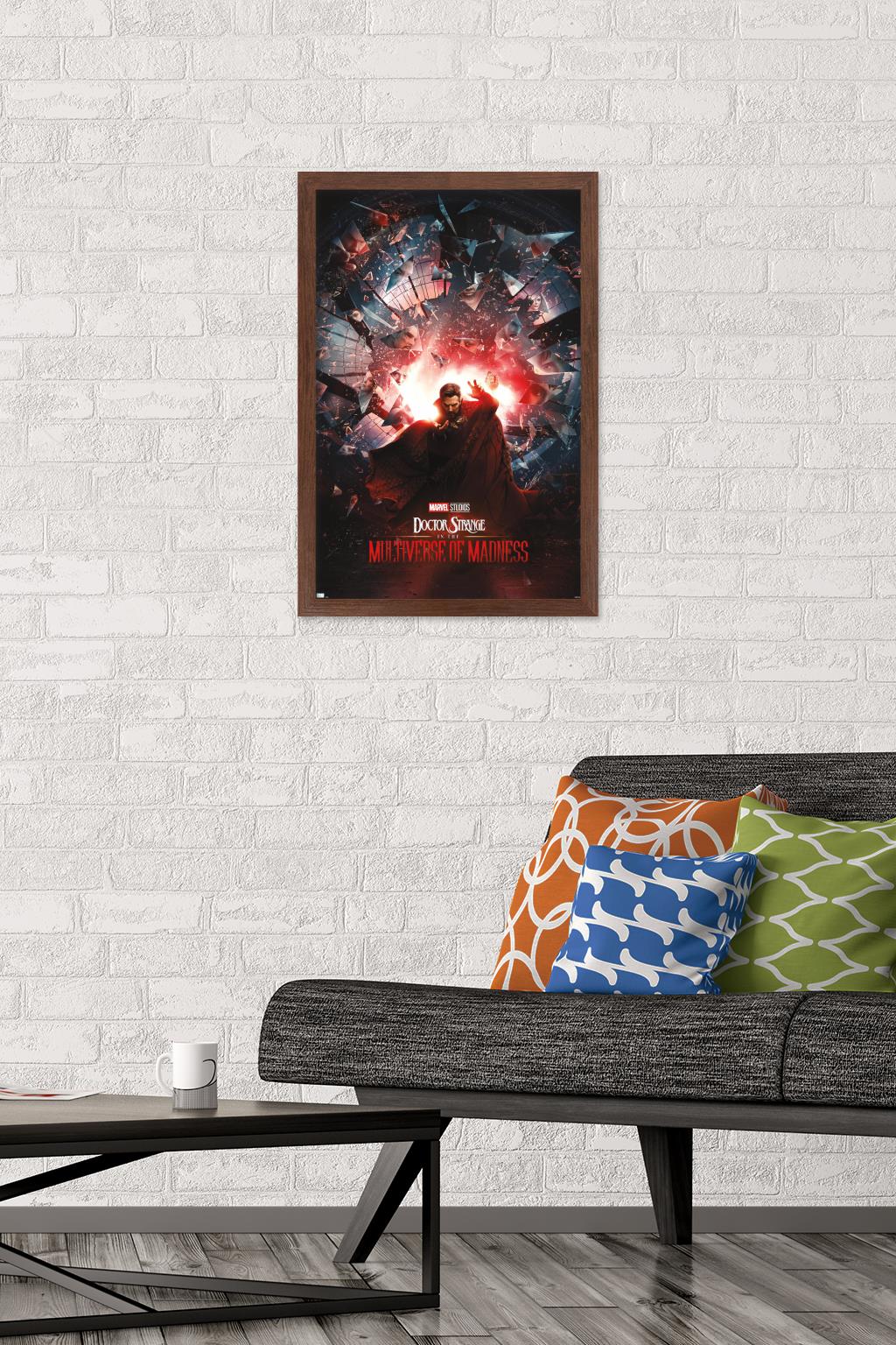 Marvel Doctor Strange in the Multiverse of Madness - Official One Sheet Wall Poster, 14.725" x 22.375" Framed