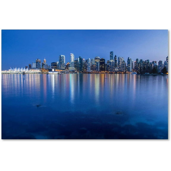 Trademark Fine Art "Vancouver City Reflection" Canvas Art by Pierre Leclerc
