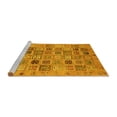 thumbnail image 2 of Ahgly Company Machine Washable Indoor Square Abstract Yellow Modern Area Rugs, 3' Square, 2 of 4