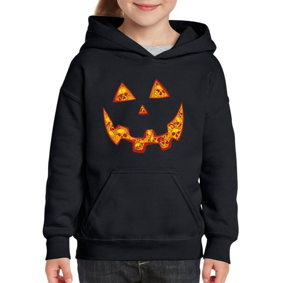 IWPF - Big Boys Hoodies and Sweatshirts - Halloween Costume Pumpkin Face