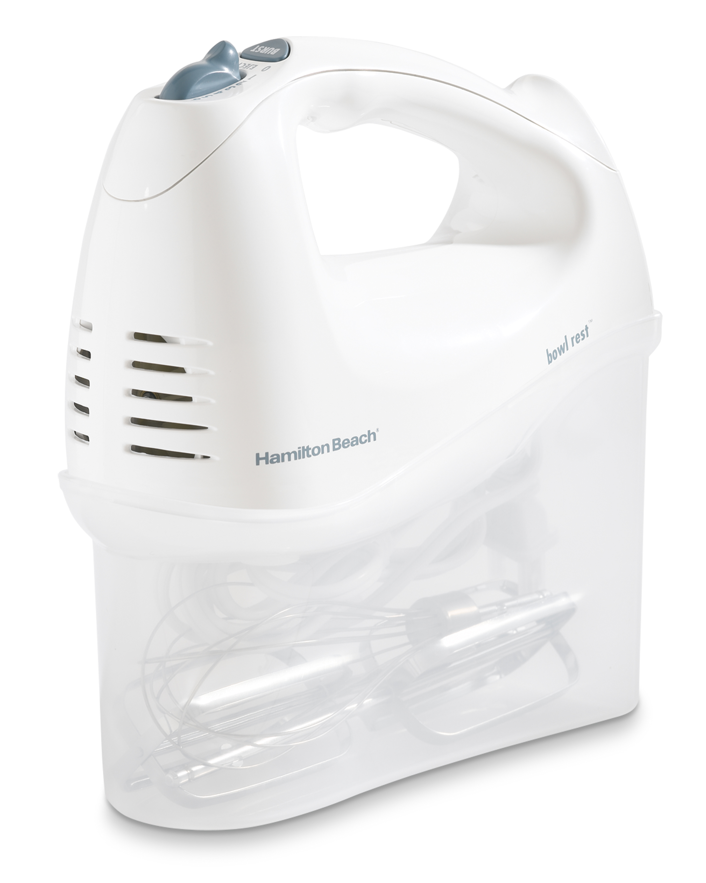 Hamilton Beach 6 Speed Electric Hand Mixer with Whisk, Traditional Beaters, Snap-On Case, 250 Watts, White, 62682 - image 3 of 4