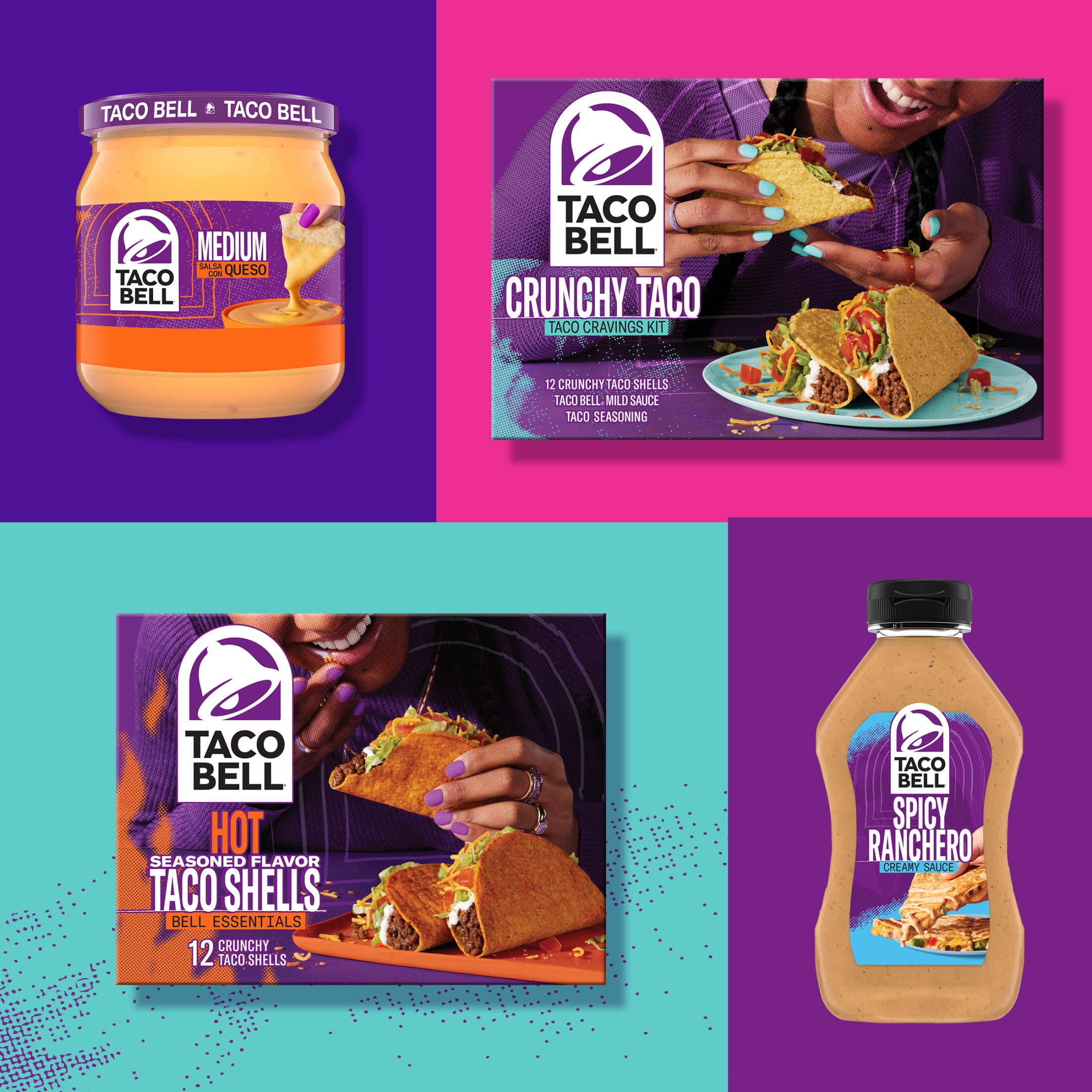 (8 pack) Taco Bell Creamy Spicy Ranchero Sauce, 12 oz Bottle
