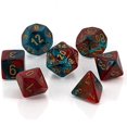 thumbnail image 1 of Chessex CHX26462 Ensemble dés-Gemini Rouge-Bleu Sarcelle/or, 1 of 3