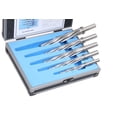 thumbnail image 3 of Accusize 5 Pc H.S.S. Spiral Flute Super Premium Car Reamer Set, 3/8", 1/2", 9/16'', 5/8", 3/4" to Fit 3/8" or 1/2'' Shank Chuck, Aluminum Case, 3 of 14