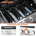 thumbnail image 3 of 4 Burner Stainless Steel Propane Gas Grill, Barbecue Gas Grill with Side Table and Thermometer, 34000BTU Outdoor BBQ Camping Grill, 3 of 7