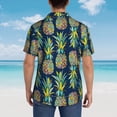 thumbnail image 3 of Lsque Colorful Pineapples pattern Hawaiian Shirt for Men, Unisex Summer Beach Casual Short Sleeve Button Down Shirts-XX-Large, 3 of 9