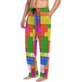 thumbnail image 5 of Building Colorful Blocks Ghost Pajama Pants, Men's Lounge Pants Light with Drawstring and Pockets, Christmas New Year Birthday Father's Day Gifts, X-Large, 5 of 7