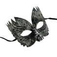 thumbnail image 3 of Minnieouse Máscara antigua de media cara para carnaval, disfraz gótico para fiesta de graduación, decoración de baile, plata antigua de Ropa, zapatos y accesorios Miscelánea plata antigua, 3 of 6