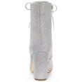 thumbnail image 4 of Unique Bargains Bottines à Paillettes à Talon Bloc à Bout Pointu pour Femmes, 4 of 7