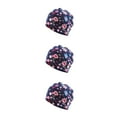 thumbnail image 3 of kurtrusly Bonnet Chapeau Pré-Attaché Hijab Foulard Turban Coloré Réglable Tête Envelopper Oreille Protection Bandeau Accessoires Bonnet Bleu Fleur 3Set, 3 of 6