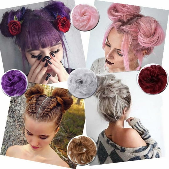 SEGO Fashion Hair Bun Extensions Messy Hair Scrunchies Hair Donut Updo Ponytail for Women