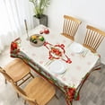 thumbnail image 5 of Christmas Snowflake Tablecloth Rectangle Table Cover Christmas Decoration Table Linen Perfect for Festivet Party Kitchen Dinner TableTopper,60" x 84" (6-8 Seats), 5 of 6