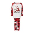 thumbnail image 2 of DuAnyozu Christmas Pajamas for Family, Matching Family Christmas PJs Sets Blue Elk Tree Printed Top Sleepwear, 2 of 10