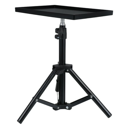 Beaupretty Black Adjustable Projector Stand Tripod with Antislip Tray for Floor and Desktop Use