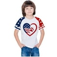 thumbnail image 6 of Gamivast My Recent Placed Girls 4Th Of July Usa Shirt Usa Flag Patriotic T-Shirt Independence Day Outfit for Kids White Placed Recently by Me Delivery Status, 6 of 7