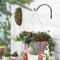 thumbnail image 2 of FRCOLOR 1pc Iron Hook Wall Mounted Hook Rack Flower Basket Holder Floral Decor Hanging Hook for Gardening Indoor Outdoor (Black), 2 of 8