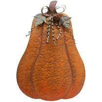 Metal Pumpkin Harvest Fall Decor Thanksgiving Halloween Outdoor Yard Garden Decor Free Standing Pumpkin Decorations for Home (H-24.5")