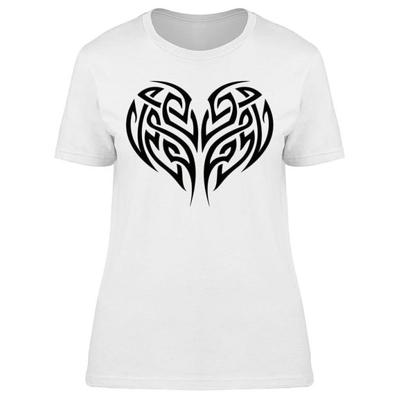 Tattoo Tribal Heart Graphic T-Shirt Women -Image by Shutterstock, Female 3X-Large