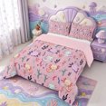 thumbnail image 2 of Manfei Adorable Axolotl Full Size Comforter Sets,Watercolor Salamander Print Bedding Comforter Set,Pink Reversible,3-Piece,1 Comforter and 2 Pillowcases, 2 of 7