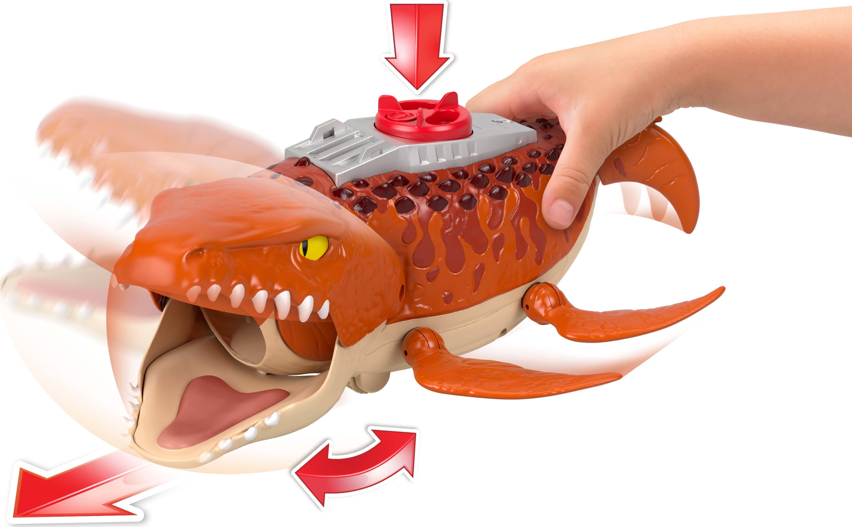 Fisher-Price Imaginext Jurassic World Rebirth Aquachomp Chase Mosasaurus Dinosaur Toy Playset