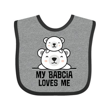 

Inktastic My Babcia Loves Me Bear Baby Boy Gift Baby Boy or Baby Girl Bib