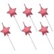 thumbnail image 3 of Star Shape Birthday Candles, 6 Pcs Cake Topper Decorations Birthday Candles Metallic Cake Candles For Kids Birthday Wedding Party-Rot, 3 of 4