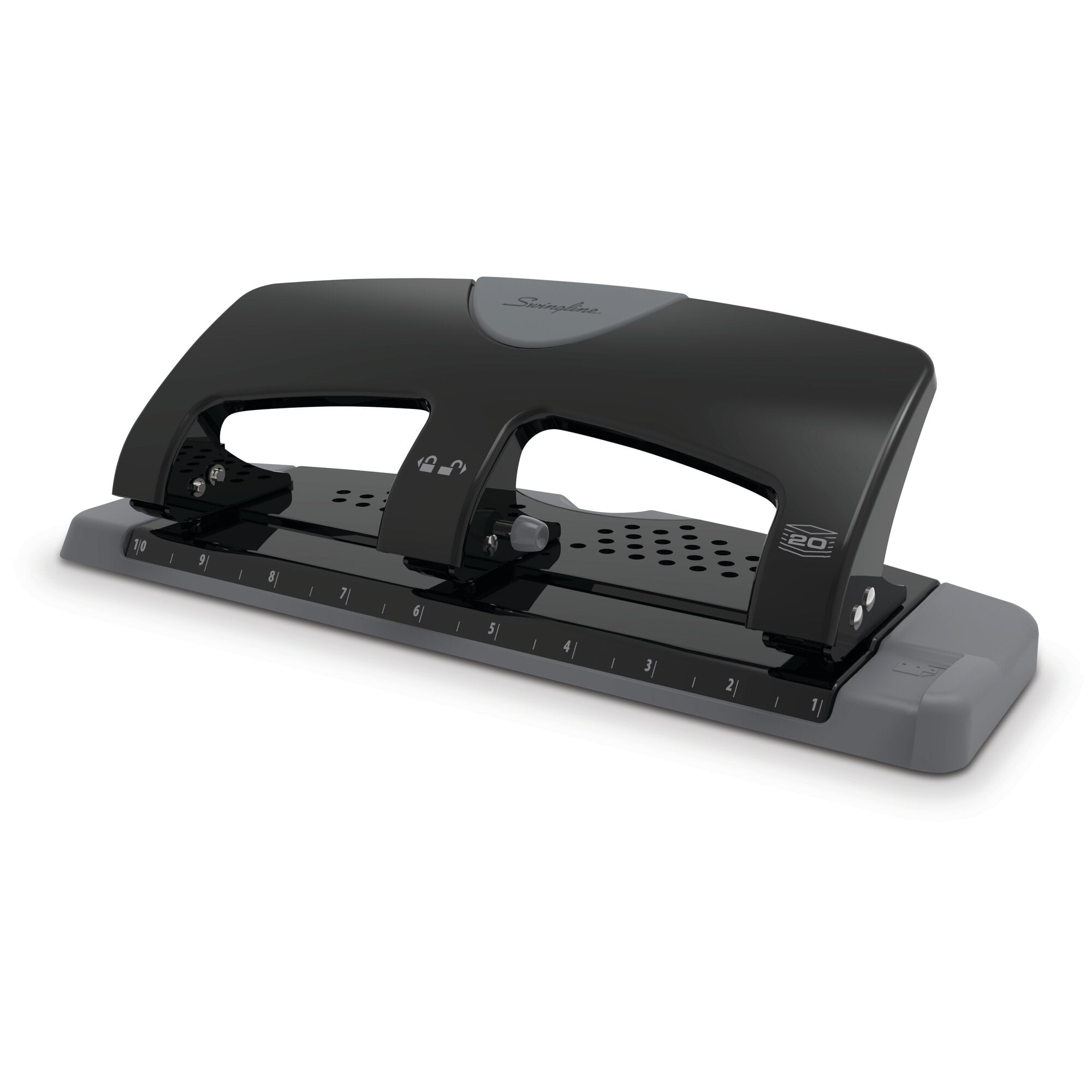 Swingline SmartTouch 3-Hole Punch, Low Force, 20 Sheets