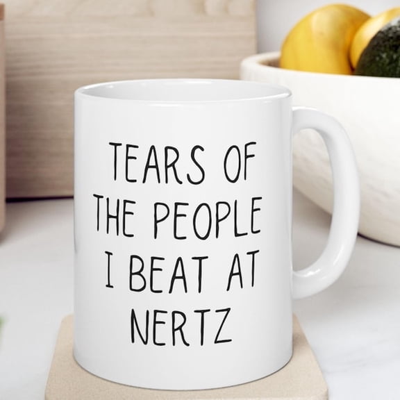 Nertz Player Mug, Tears of All the People I beat at Nertz Coffee Mug, Nertz Game Gift, Gift for teammate