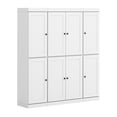 thumbnail image 4 of Solid Wood Storage Cabinet - 71.5" H x 65" W - White, Tall Kitchen Pantry Cabinet w/ 8 Shaker Doors, 2 Drawers & 12 Adjustable Shelves - 100% Eco-Friendly Wood, Made in Brazil - Modular Cabinets, 4 of 7