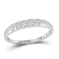 thumbnail image 2 of Sterling Silver His Hers Round Diamond Cluster Matching Wedding Set 1/10 Cttw, Womens Size: 5-10, Mens Size: 7-13, 2 of 4