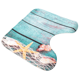 thumbnail image 4 of Alfombrilla de baño con diseño de conchas marinas, estrellas de mar y arena, para vacaciones y verano, antideslizante, 6 piezas, 4 of 4