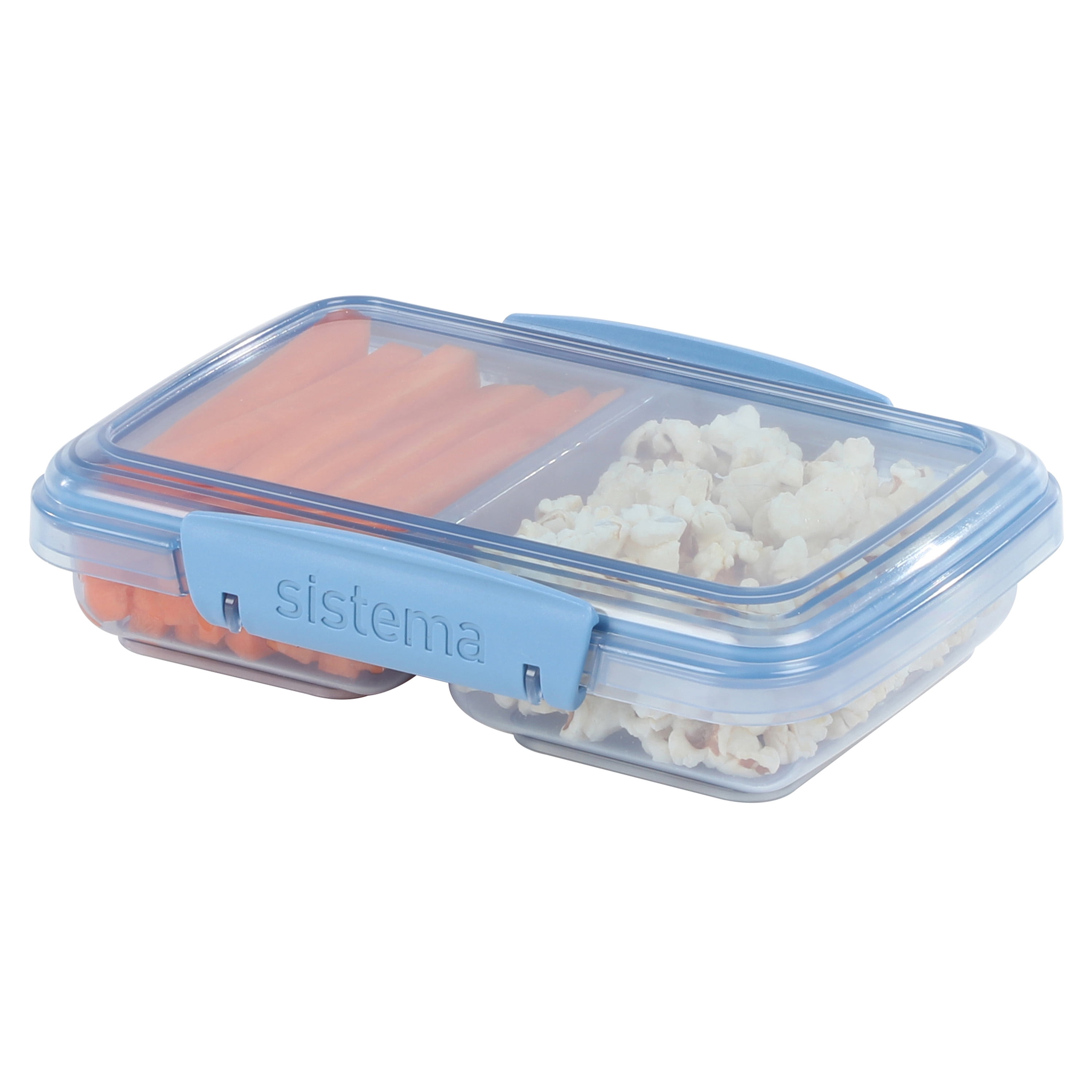 Sistema Ocean Bound Plastic Small Split Food Storage Container, 350 mL, BPA-Free, Teal or Blue (Not Selectable)